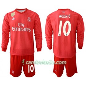 Camisolas de Futebol Real Madrid Modric 10 Criança Equipamento 3ª 2018/19 Manga Comprida